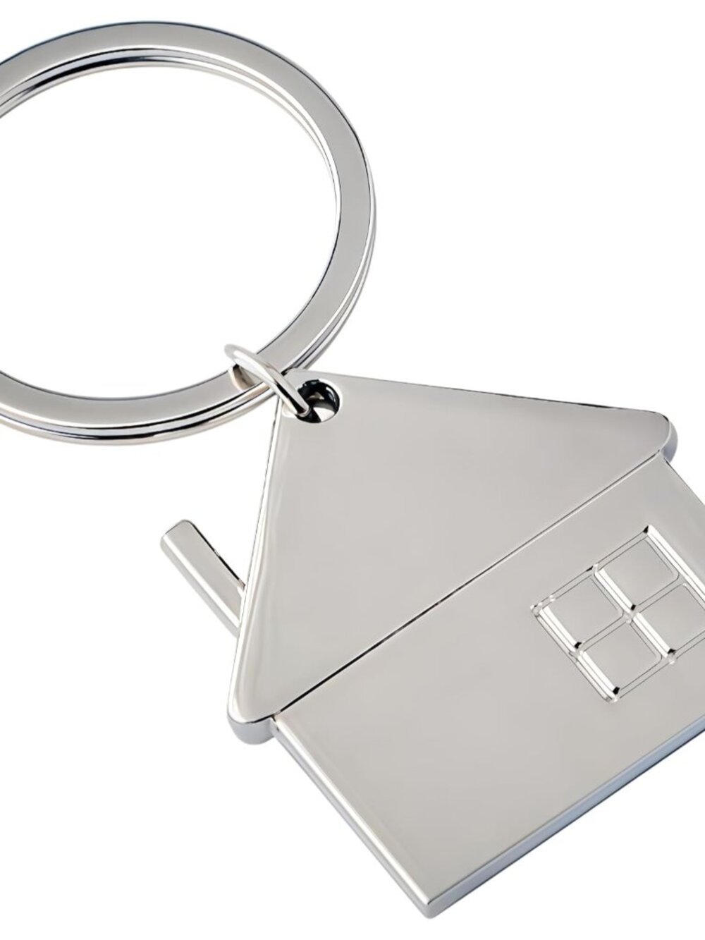 Key Cahin Cute Cartoon House with Window keychain Mental Keyring for Men and Wom